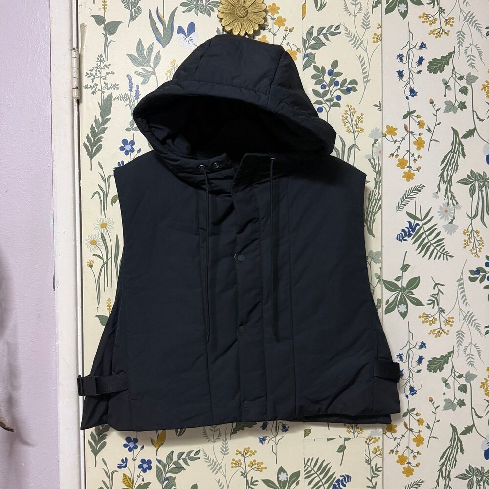 COS Men's Buckled-Side Padded Hooded Vest